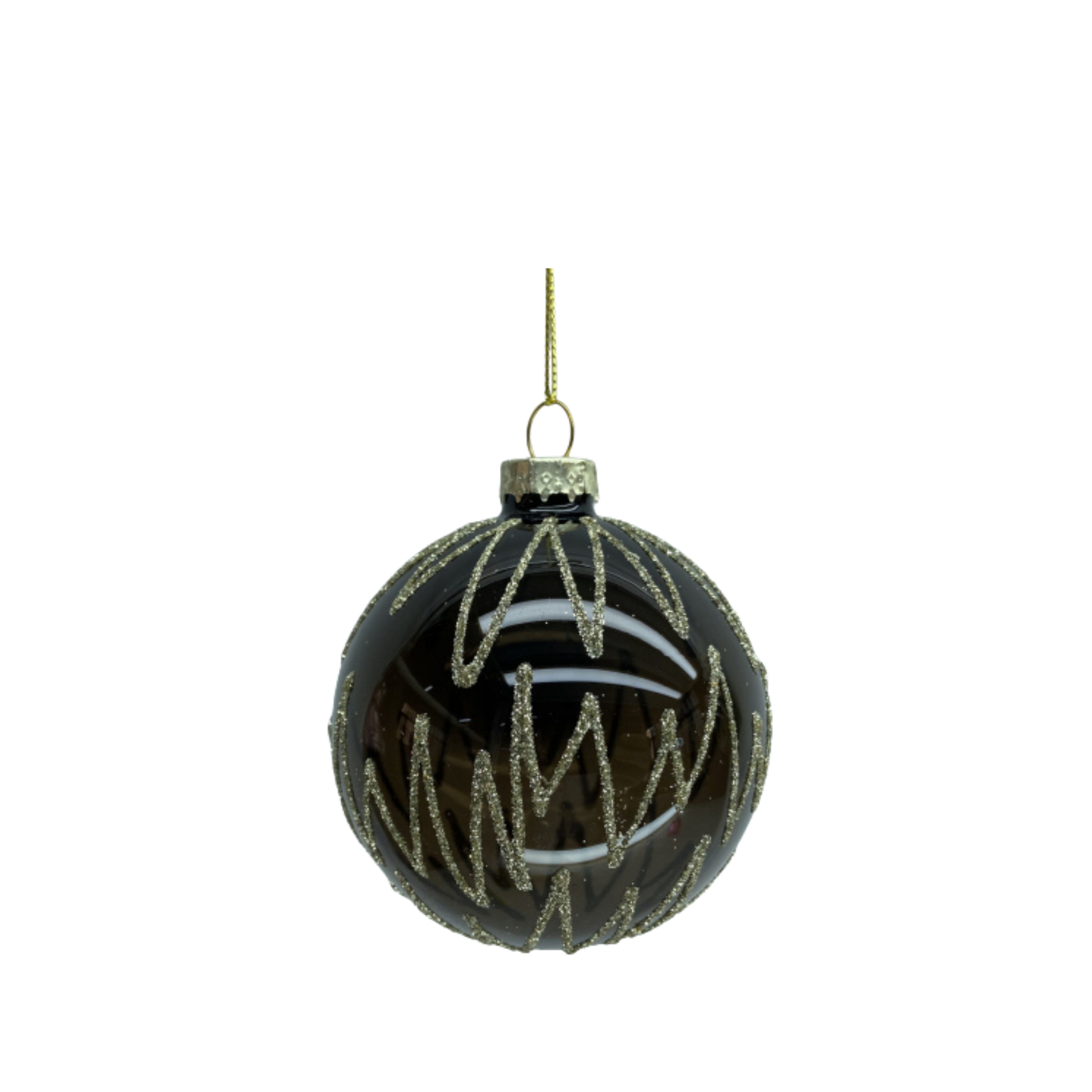 Weihnachtskugeln mit Zickzack-Muster, 4 Stk.